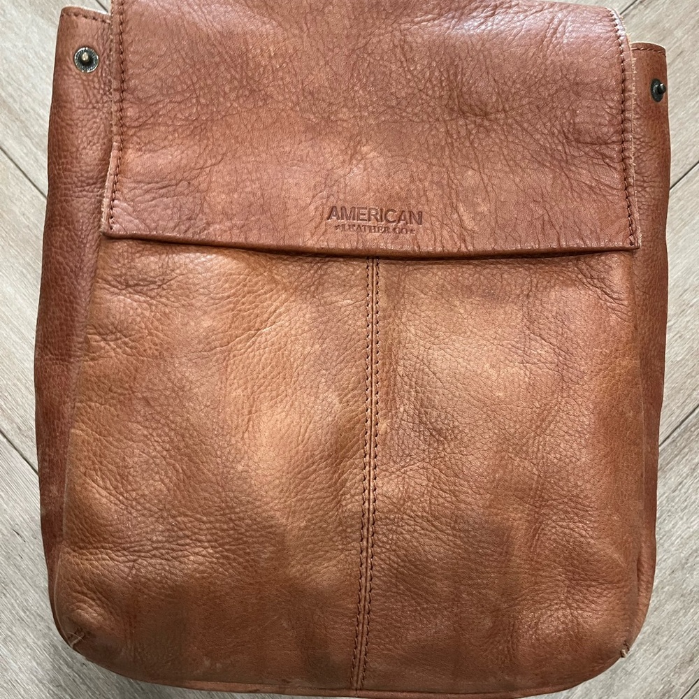 American Leather Co. Tan Messenger Bag For Man or Woman